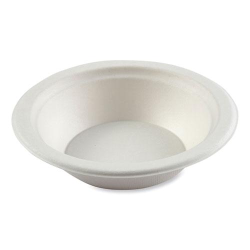 Bagasse PFAS-Free Dinnerware, Bowl, 12 oz, White, 1,000/Carton. Picture 1