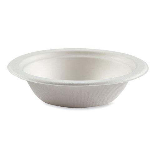 Bagasse PFAS-Free Dinnerware, Bowl, 12 oz, White, 1,000/Carton. Picture 3
