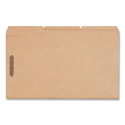 Reinforced Top Tab Fastener Folders, 0.75" Expansion, 2 Fasteners, Legal Size, Brown Kraft Exterior, 50/Box. Picture 4