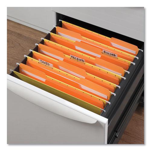 Deluxe Colored Top Tab File Folders, 1/3-Cut Tabs: Assorted, Letter Size, Orange/Light Orange, 100/Box. Picture 4