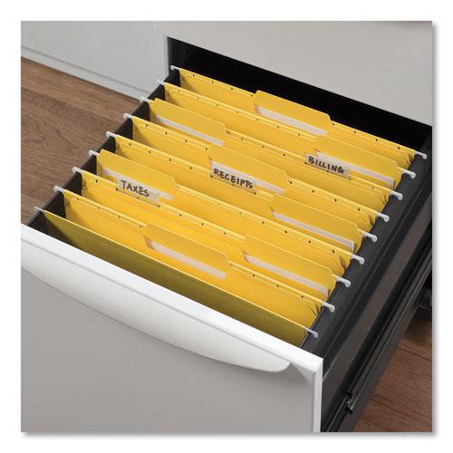 Deluxe Reinforced Top Tab Fastener Folders, 0.75" Expansion, 2 Fasteners, Letter Size, Yellow Exterior, 50/Box. Picture 4