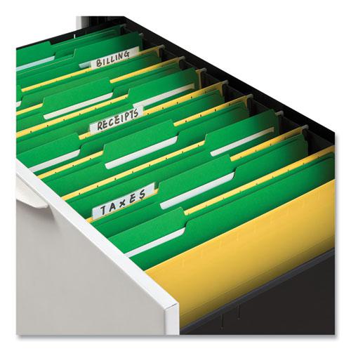 Deluxe Reinforced Top Tab Fastener Folders, 0.75" Expansion, 2 Fasteners, Legal Size, Green Exterior, 50/Box. Picture 3