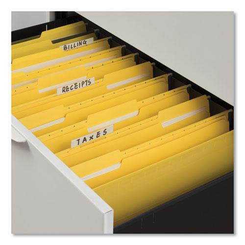 Deluxe Reinforced Top Tab Fastener Folders, 0.75" Expansion, 2 Fasteners, Legal Size, Yellow Exterior, 50/Box. Picture 4