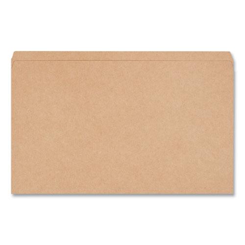 Reinforced Kraft Top Tab File Folders, Straight Tabs, Legal Size, 0.75" Expansion, Brown, 100/Box. Picture 3