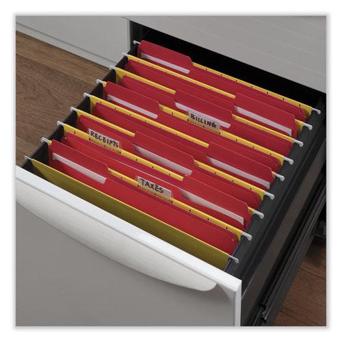 Reinforced Top-Tab File Folders, 1/3-Cut Tabs: Assorted, Letter Size, 1" Expansion, Red, 100/Box. Picture 4