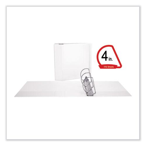 Slant D-Ring View Binder, 3 Rings, 4" Capacity, 11 x 8.5, White. Picture 4