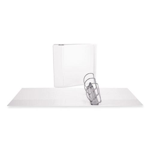 Slant D-Ring View Binder, 3 Rings, 4" Capacity, 11 x 8.5, White. Picture 1