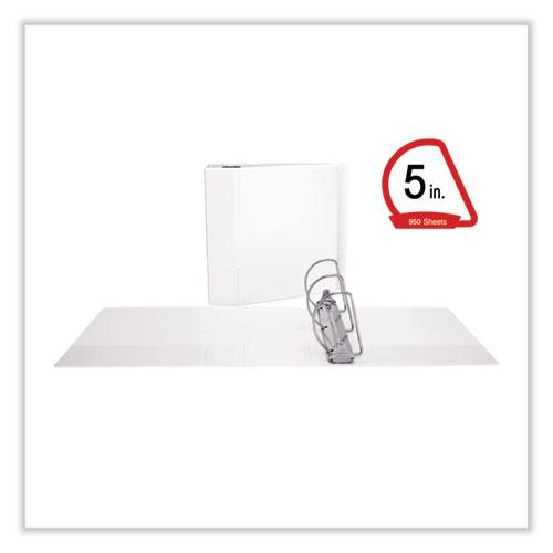 Slant D-Ring View Binder, 3 Rings, 5" Capacity, 11 x 8.5, White. Picture 5