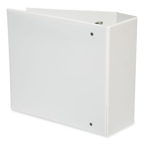Slant D-Ring View Binder, 3 Rings, 5" Capacity, 11 x 8.5, White. Picture 7