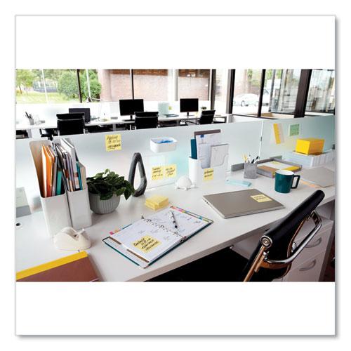 100% Recycled Paper Super Sticky Notes, 3" x 3", Canary Yellow, 70 Sheets/Pad, 24 Pads/Pack. Picture 4