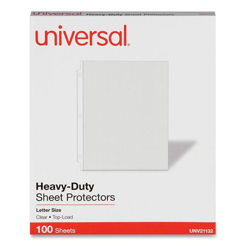 Top-Load Poly Sheet Protectors, Heavy Gauge, Letter Size, Clear, 100/Pack. Picture 1