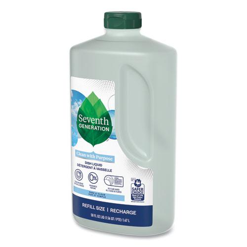 Natural Dishwashing Liquid, Free and Clear, 50 oz Bottle, 3/Carton. Picture 3