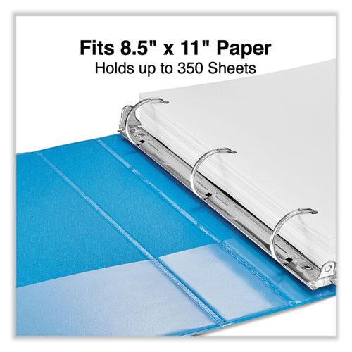 Slant D-Ring View Binder, 3 Rings, 1.5" Capacity, 11 x 8.5, Light Blue. Picture 8