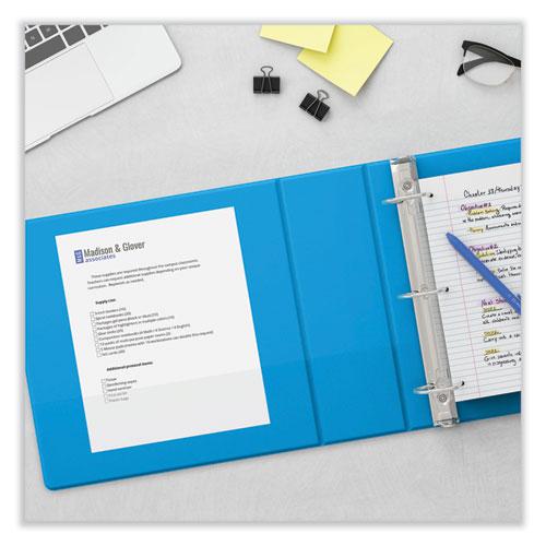 Slant D-Ring View Binder, 3 Rings, 1.5" Capacity, 11 x 8.5, Light Blue. Picture 10