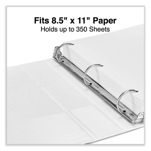 Slant D-Ring View Binder, 3 Rings, 1.5" Capacity, 11 x 8.5, White. Picture 5