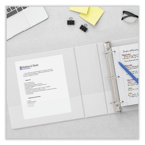 Slant D-Ring View Binder, 3 Rings, 1.5" Capacity, 11 x 8.5, White. Picture 8