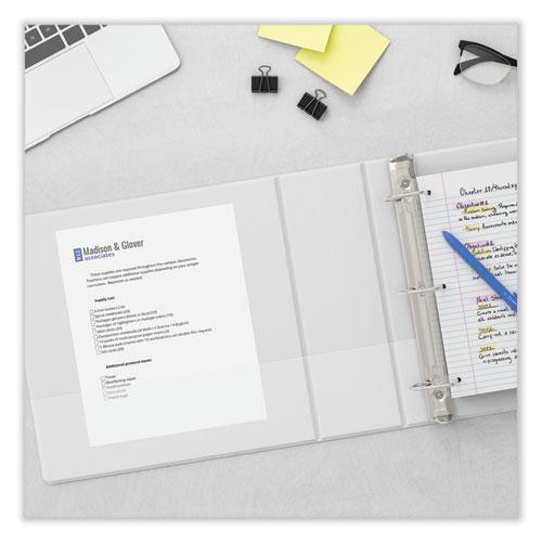Slant D-Ring View Binder, 3 Rings, 2" Capacity, 11 x 8.5, White, 4/Pack. Picture 9