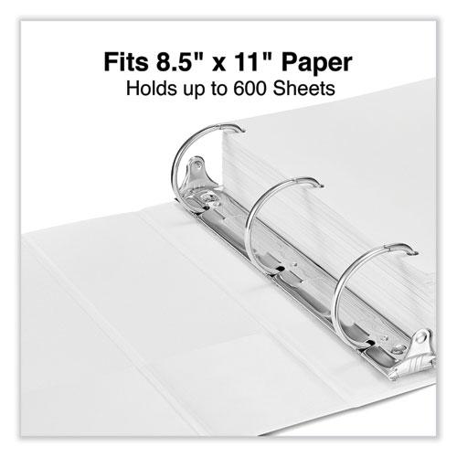 Slant D-Ring View Binder, 3 Rings, 3" Capacity, 11 x 8.5, White. Picture 7