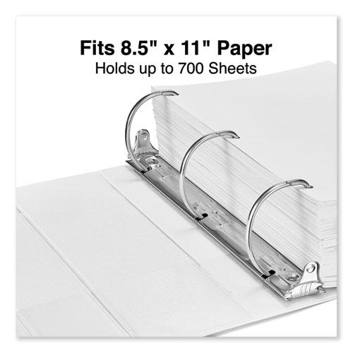 Slant D-Ring View Binder, 3 Rings, 4" Capacity, 11 x 8.5, White. Picture 10