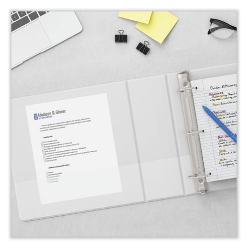 Slant D-Ring View Binder, 3 Rings, 5" Capacity, 11 x 8.5, White. Picture 3