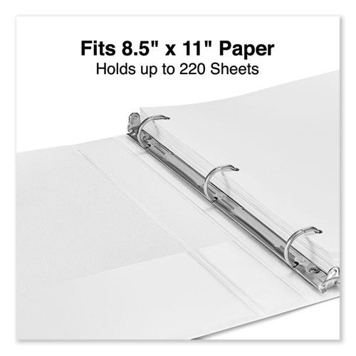 Slant D-Ring View Binder, 3 Rings, 1" Capacity, 11 x 8.5, White, 12/Carton. Picture 7