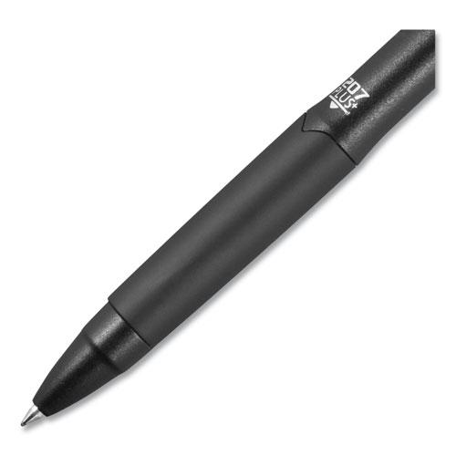 207 Plus+ Gel Pen, Retractable, Medium 0.7 mm, Blue Ink, Black Barrel, Dozen. Picture 11