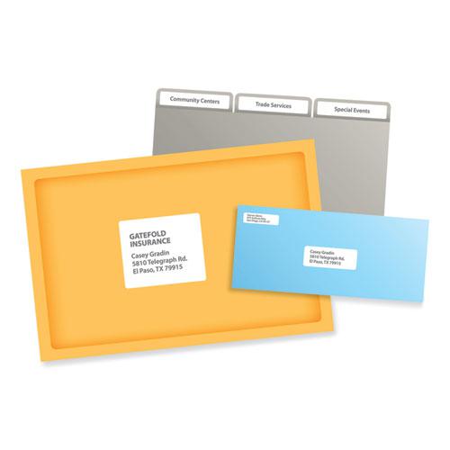 Labels, Laser Printers, 1.33 x 4, White, 14/Sheet, 100 Sheets/Box. Picture 5