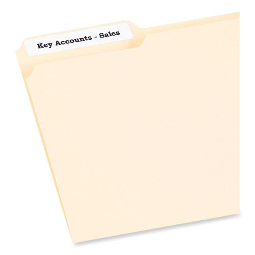 Labels, 0.66 x 3.44, White, 30/Sheet, 50 Sheets/Box. Picture 2