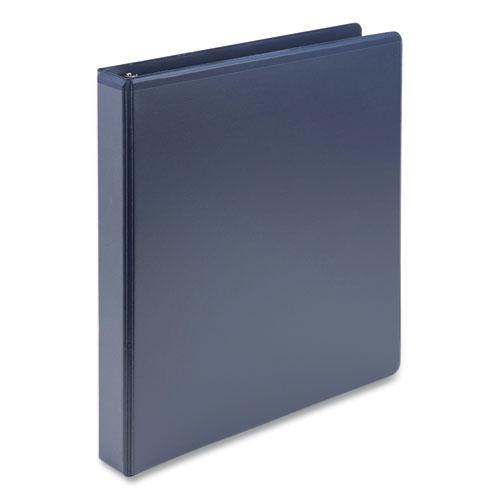 Earth's Choice Plant-Based BOHO D-Ring View Binders, 1" Capacity, 11 x 8.5, Indigo, 2/Pack. Picture 2