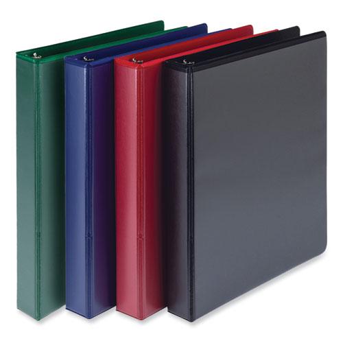 Durable D-Ring View Binders, 3 Rings, 1" Capacity, 11 x 8.5, Black/Blue/Green/Red, 4/Pack. Picture 1
