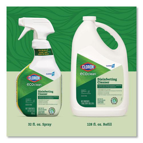 Clorox Pro EcoClean Disinfecting Cleaner, Unscented, 128 oz Refill Bottle, 4/Carton. Picture 3