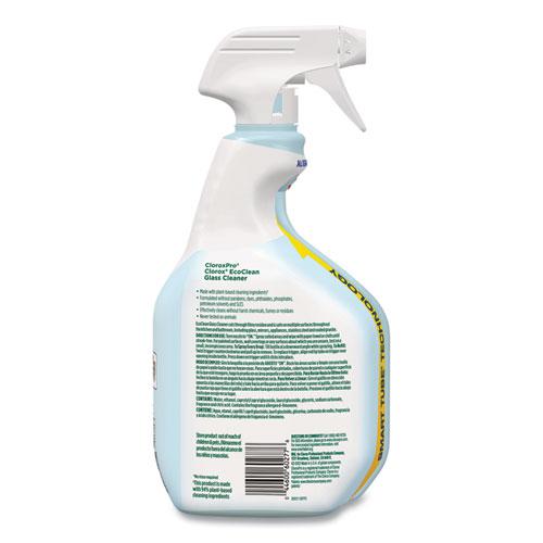 Clorox Pro EcoClean Glass Cleaner, Unscented, 32 oz Spray Bottle, 9/Carton. Picture 4
