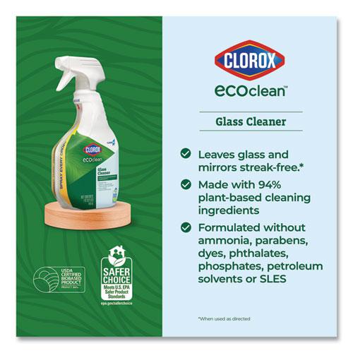 Clorox Pro EcoClean Glass Cleaner, Unscented, 32 oz Spray Bottle, 9/Carton. Picture 10