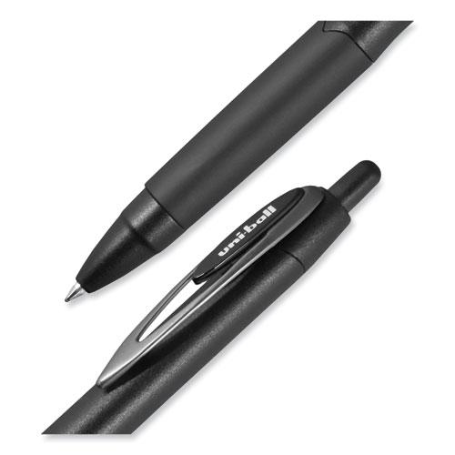 207 Plus+ Gel Pen, Retractable, Medium 0.7 mm, Black Ink, Black Barrel, Dozen. Picture 6