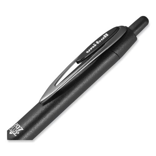 207 Plus+ Gel Pen, Retractable, Medium 0.7 mm, Black Ink, Black Barrel, Dozen. Picture 7