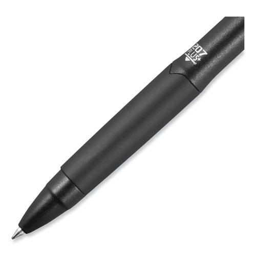 207 Plus+ Gel Pen, Retractable, Medium 0.7 mm, Black Ink, Black Barrel, Dozen. Picture 8