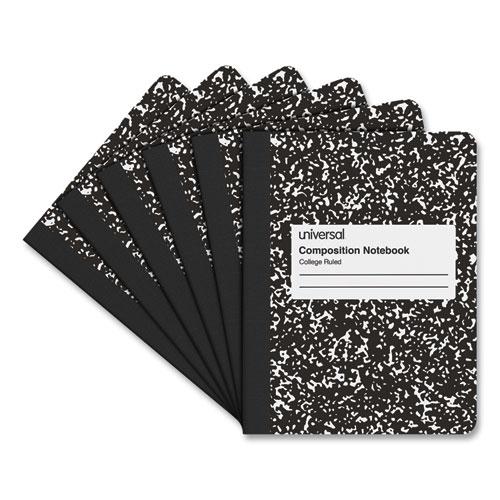 Composition Book, Medium/College Rule, Black Marble Cover, (100) 9.75 x 7.5 Sheets, 6/Pack. Picture 1