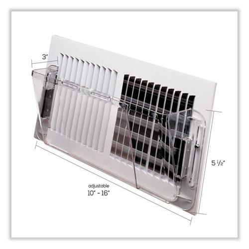 Adjustable Sidewall Register Air Deflector, 10 x 3 x 5.5, Clear. Picture 4