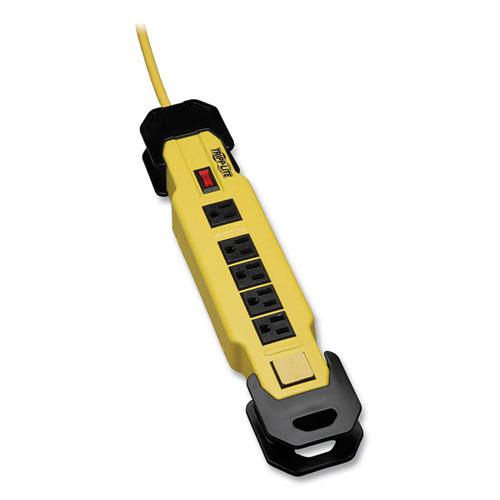 Power It! Safety Power Strip with GFCI Plug, 6 Outlets, 9 ft Cord, Yellow/Black. Picture 1