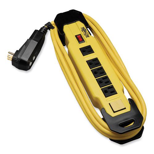 Power It! Safety Power Strip with GFCI Plug, 6 Outlets, 9 ft Cord, Yellow/Black. Picture 2