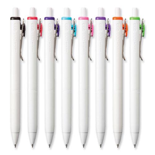 uniONE Gel Pen, Retractable, Medium 0.7 mm, Assorted Inspirational Ink Colors, Assorted Barrel Colors, 8/Pack. Picture 5