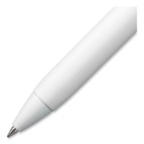 uniONE Gel Pen, Retractable, Medium 0.7 mm, Black Ink, White/Black Barrel, Dozen. Picture 8