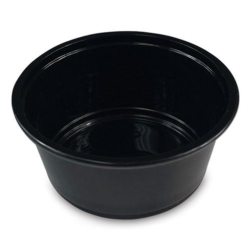 Souffle/Portion Cups, 3.25 oz, Polypropylene, Black, 2,500/Carton. Picture 3