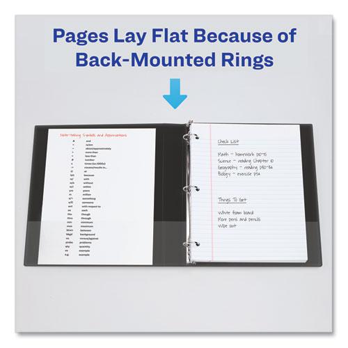 Heavy-Duty Non Stick View Binder with DuraHinge and Slant Rings, 3 Rings, 3" Capacity, 11 x 8.5, Black, (5600). Picture 8