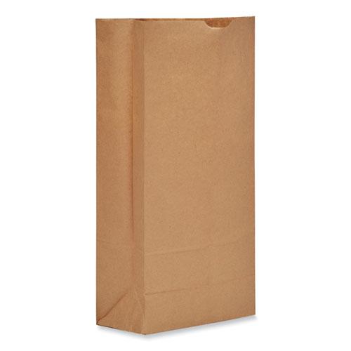 Grocery Paper Bags, 50 lb Capacity, #25, 8.25" x 5.94" x 16.13", Kraft, 500 Bags. Picture 1
