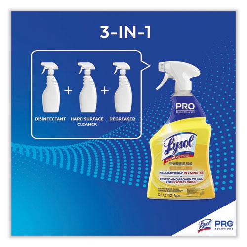 Advanced Deep Clean All Purpose Cleaner, Lemon Breeze, 32 oz Trigger Spray Bottle, 12/Carton. Picture 8