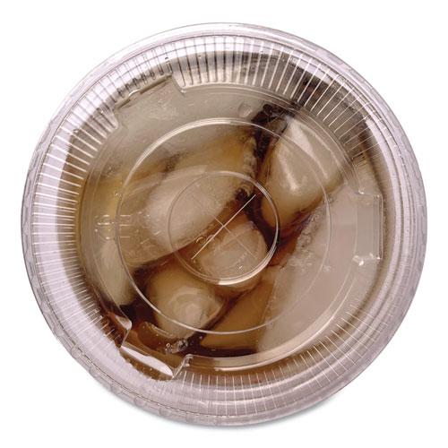 Crystal-Clear Cold Cup Straw-Slot Lids, Fits 9 to 10 oz PET Cups, 1,000/Carton. Picture 2