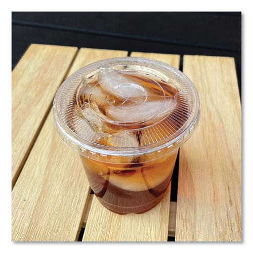 Crystal-Clear Cold Cup Straw-Slot Lids, Fits 9 to 10 oz PET Cups, 1,000/Carton. Picture 3