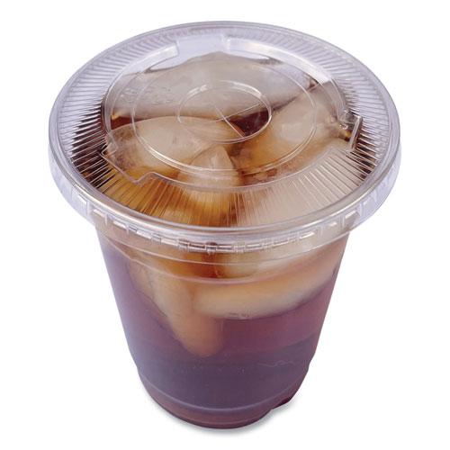 Crystal-Clear Cold Cup Straw-Slot Lids, Fits 9 to 10 oz PET Cups, 1,000/Carton. Picture 4