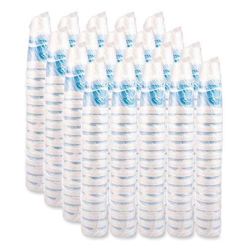 Horizon Hot/Cold Foam Drinking Cups, 44 oz, Ocean Blue/White, 15/Bag, 20 Bags/Carton. Picture 3